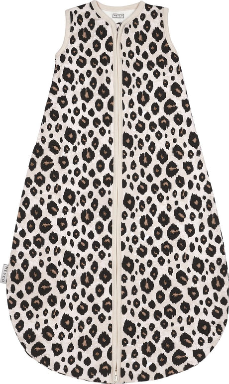 Meyco baby leopard baby zomerslaapzak rond - sand melange - 98cm - 0.5 tog