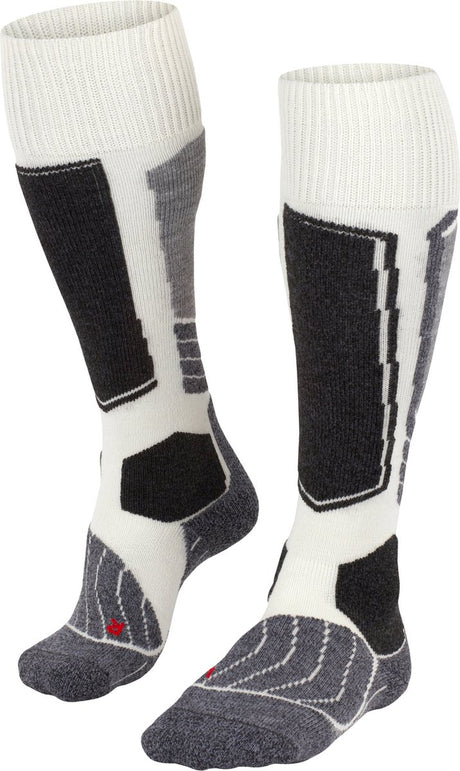 Falke sk1 warm dik wol functioneel materiaal skisokken dames wit - maat 35-36 35 36