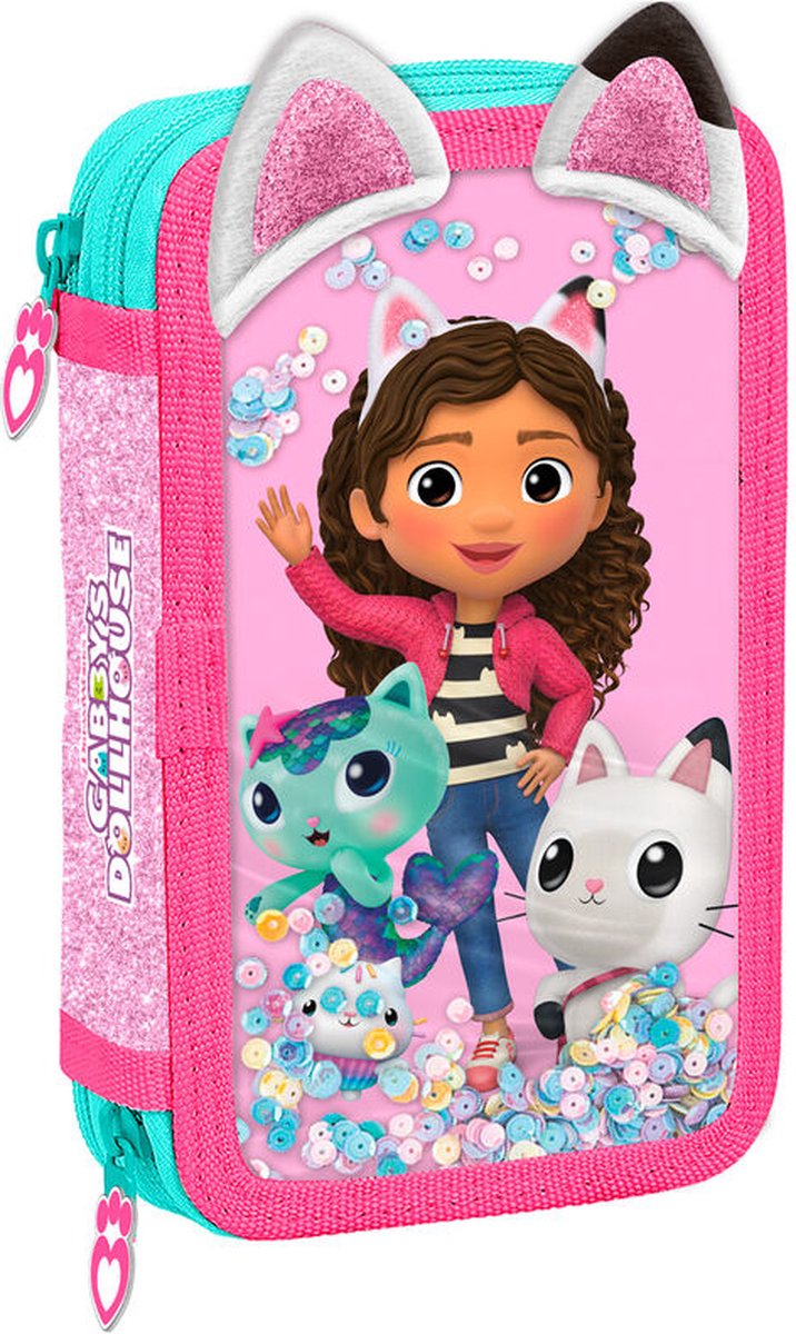 Gabby's poppenhuis gabby´s dollhouse etui roze man
