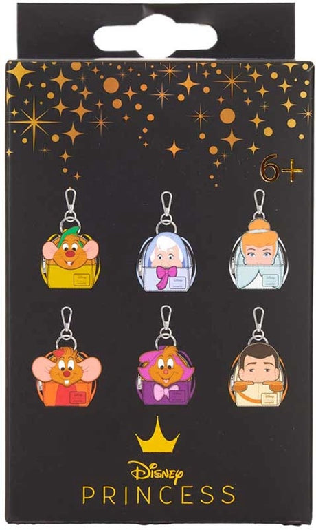 Loungefly disney cinderella 75th anniversary by bag charm mystery box display (15) pins brooches - 1 stuks