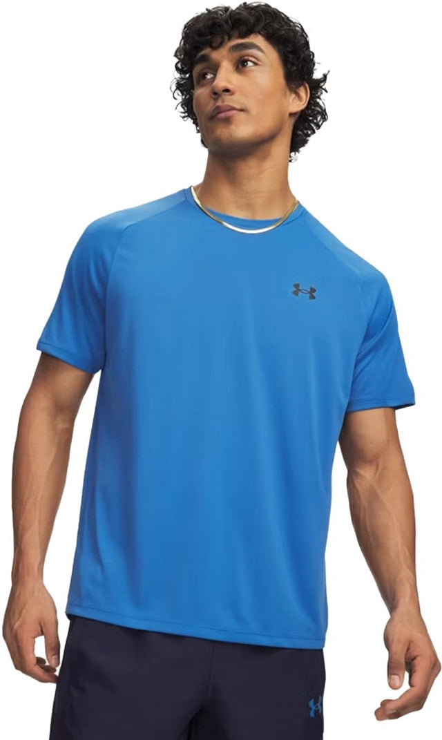 Under armour ua tech 2.0 ss tee-blu heren sportshirt - aegean blauw - zwart xl