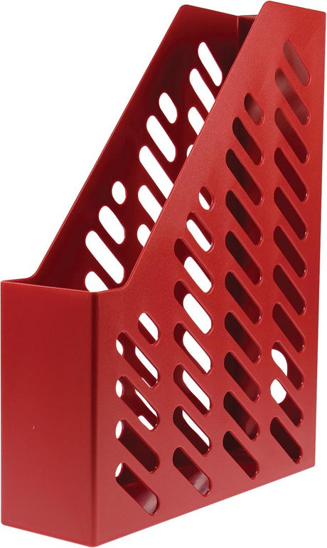 Han tijdschriftencassette - klassik - afmetingen 76x248x320mm - rood - formaat a4 c4 - ha-1601-17