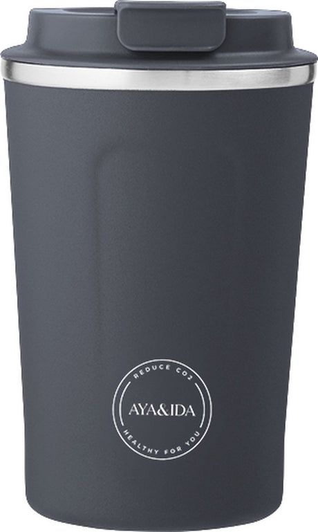 Aya ida aya ida - cup2go - thermosbeker - koffiebeker - coffee to go - reisbeker - meenemen - 380ml - navy blue