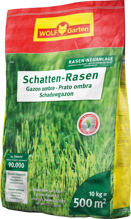 Wolf-garten graszaad schaduwgazon - 10kg tot 500m² - ideaal voor schaduwrijke plekken - extreem dicht robuust - vermindert onkruidgroei