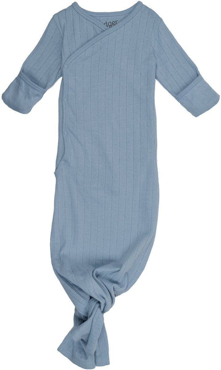 Lodger hopper - newborn slaapzak - blauw - 0.3 tog - 62cm - biologisch katoen - hydrofiel - slaapzak baby