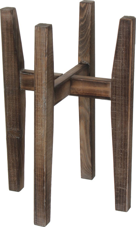 Mica decorations ascot plantenstandaard hout lichtbruin maat in cm: 33 x 33 x 48 bruin