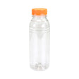 Fles transparant pet 330 cc + oranje dop (175 stuks)