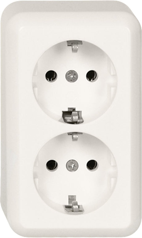 Schneider electric stopcontact - opbouw - randaarde - 2v - polarwit - contura - - 395404