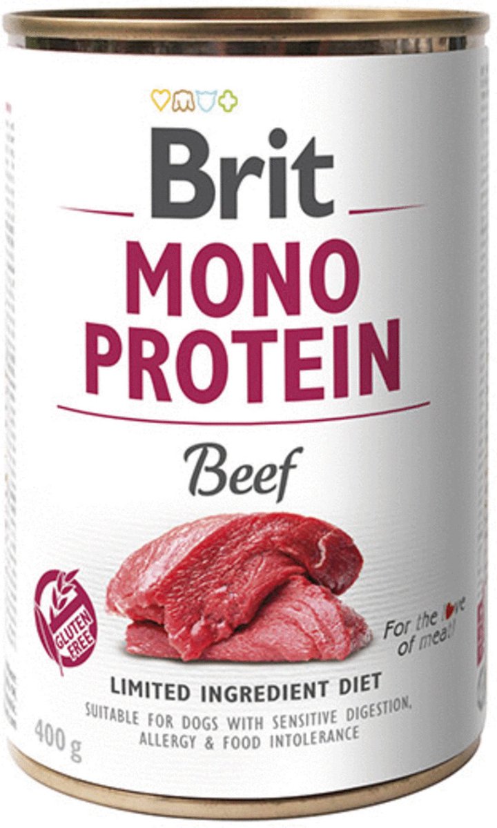 Brit blik care mono protein 400 g - hondenvoer - rund