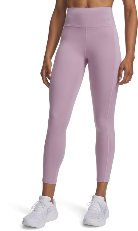 Under armour ua velociti ankle tights-pnk dames sportlegging - mauve roze - reflective s