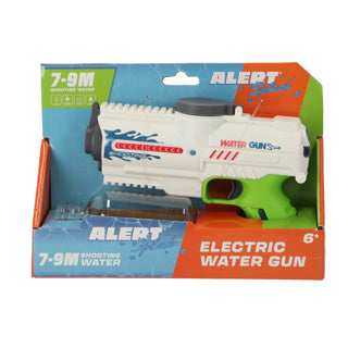 Alert waterpistool elektrisch 18 cm (usb) assorti | 2 stuks