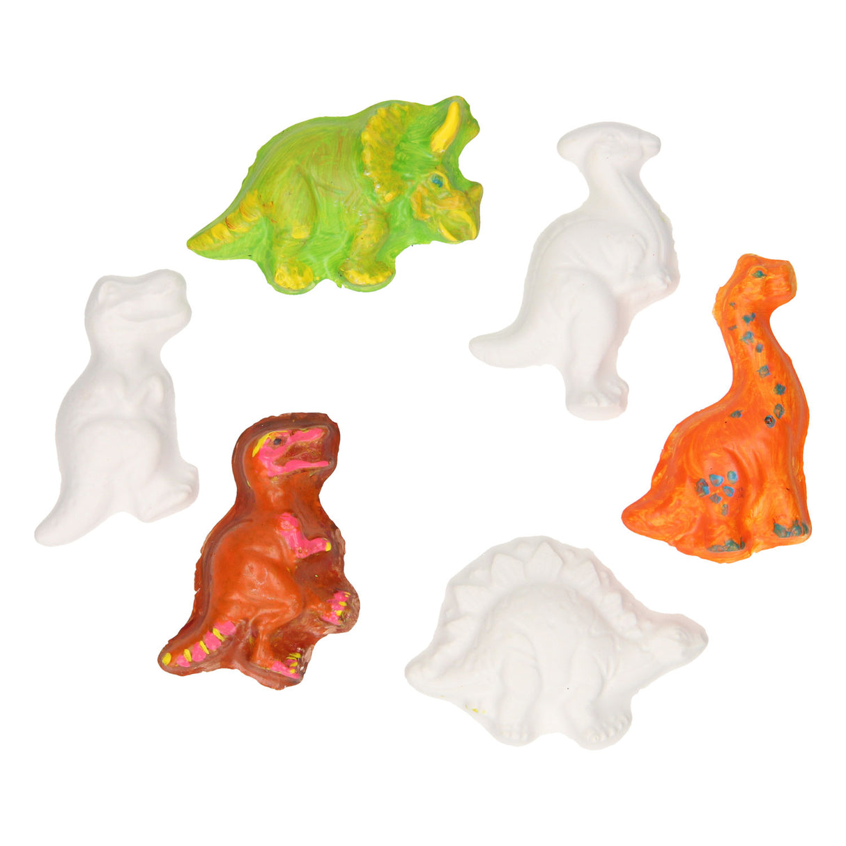 gips gieten glow in the dark magneten dino's