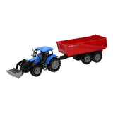 Tractor con cargador frontal y trailer 1:32