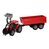 tractor met voorlader en aanhanger 1:32