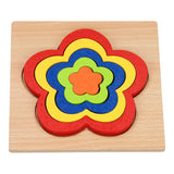 Houten vormenpuzzel - bloem