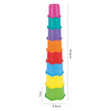 Lobbes speelgoed bv stapeltoren kleur, 8dlg.