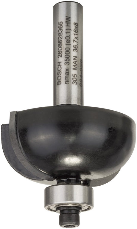Bosch - halfrondprofielfrezen 8 mm, r1 12 mm, d 36,7 mm, l 16 mm, g 58 mm