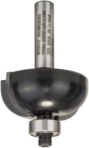 Bosch - halfrondprofielfrezen 8 mm, r1 12 mm, d 36,7 mm, l 16 mm, g 58 mm