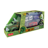 Dino transporter met auto's groen