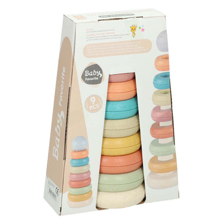 Baby stapeltoren pastel