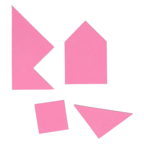 Foam tangrampuzzels, 4st.