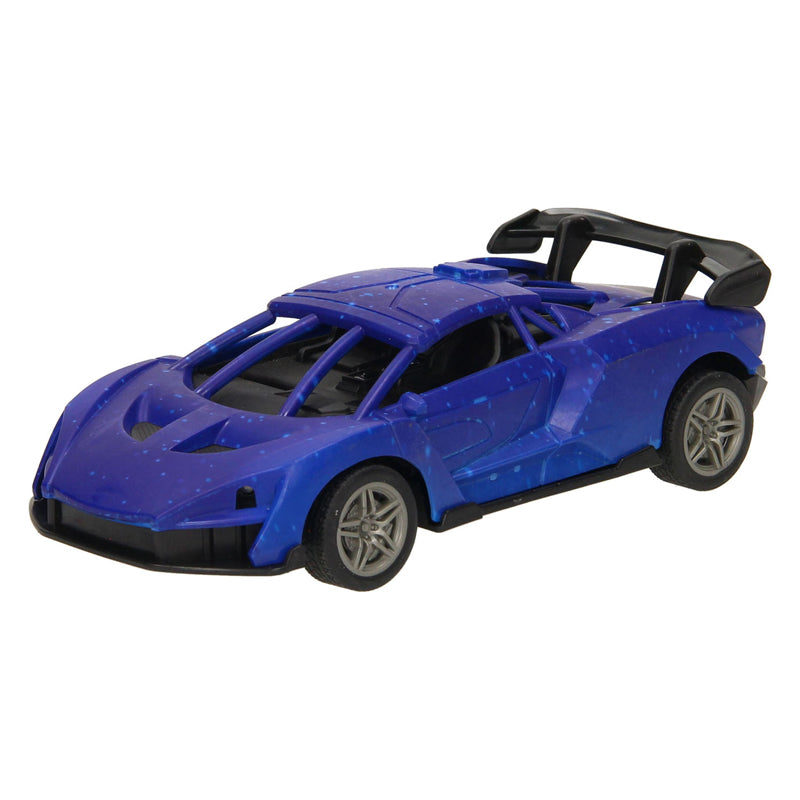 RC Racing Car Blue Black -kontrolliertes Auto