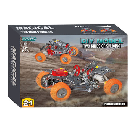 Metalen constructieset 2in1 pull back, 147dlg.