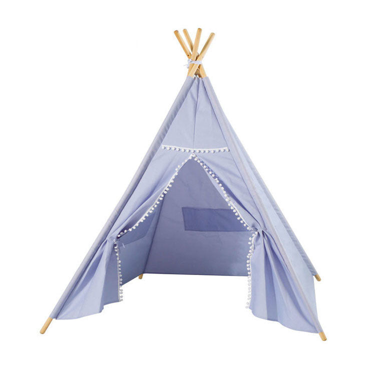 Tente de luxe Tipi bleu avec lumières, 128 cm