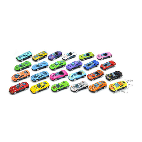 Lobbes speelgoed bv die-cast auto's in opbergblik, 18dlg