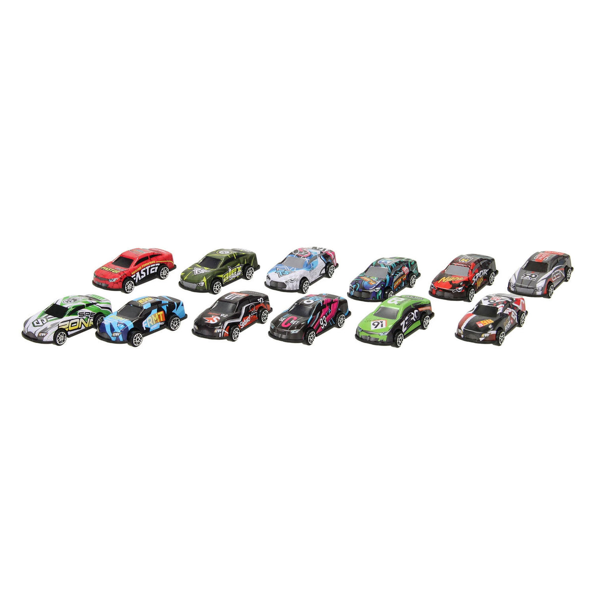 Metalen raceauto free wheel