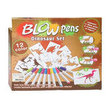 Blaaspennenset met pompje dinosaurus