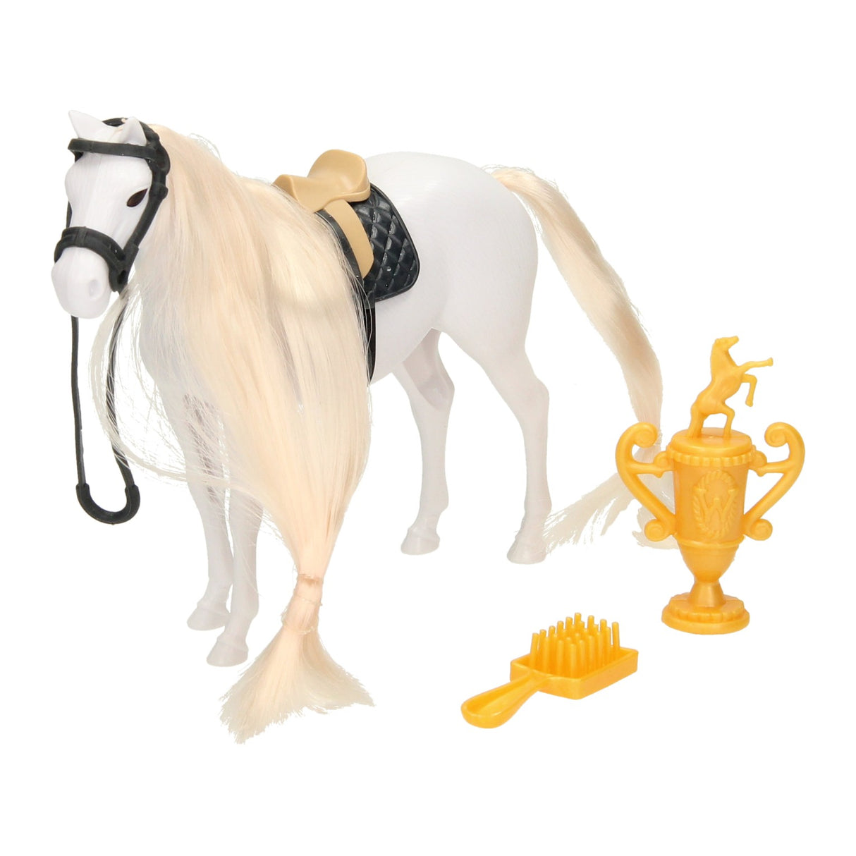 Caballo con peine y taza