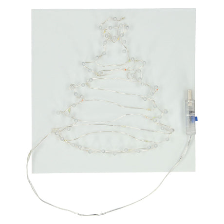 String art kerstboom met led lampjes