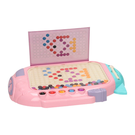 Lobbes speelgoed bv kleuren buttons spel met magnetische pen roze
