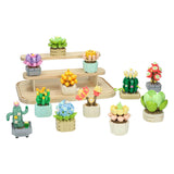 Bouwsteentjes set bloemen etalage