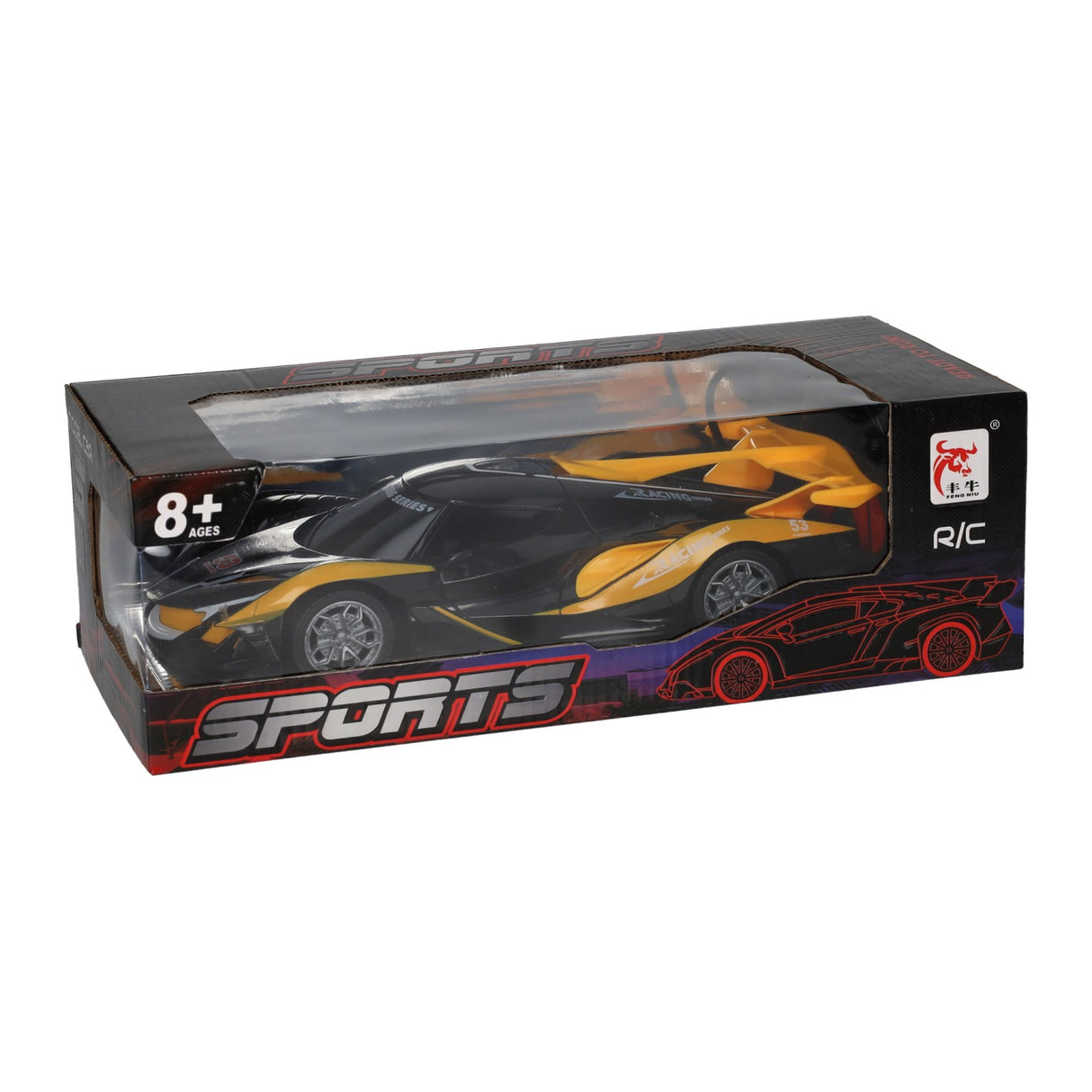 Rc gele racewagen