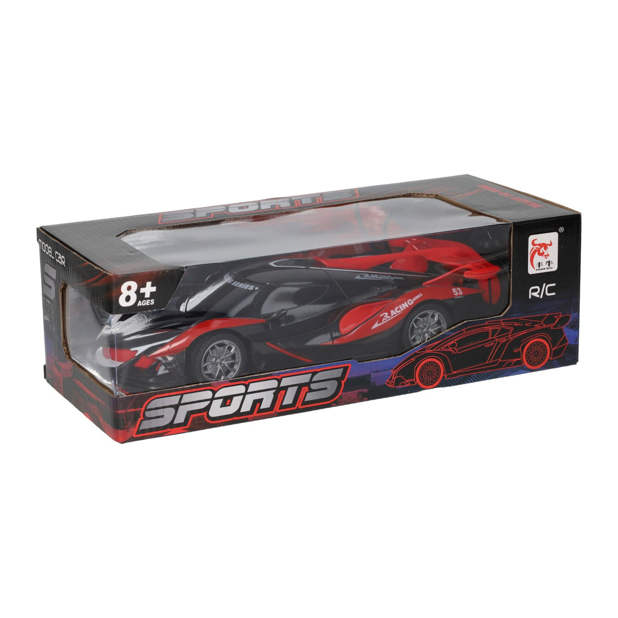 Rc rode racewagen