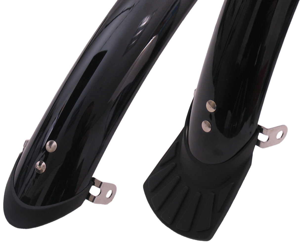 Sunnywheel Plastic Fender Set 28inch 50mm Shine Black + Rods