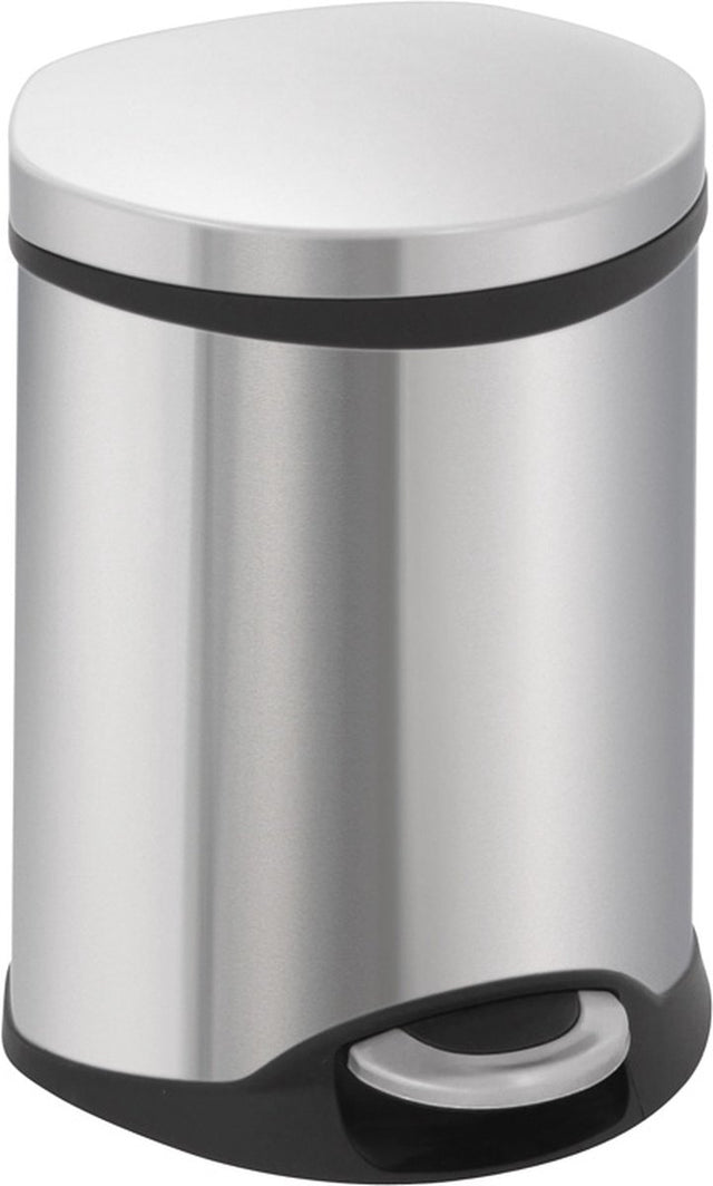 Eko - shell bin pedaalemmer 6 liter - stainless steel plastic - mat rvs - prullenbak