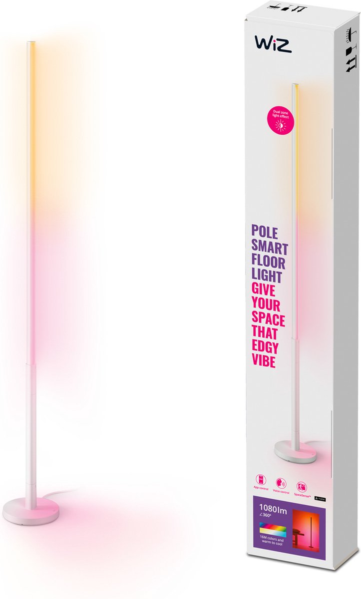 Wiz vloerlamp pole - gekleurd en wit licht - slimme led verlichting - modern design - wi-fi