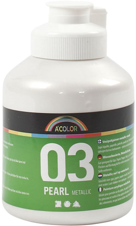 A-color acrylverf, wit, 03 - metallic, 500 ml