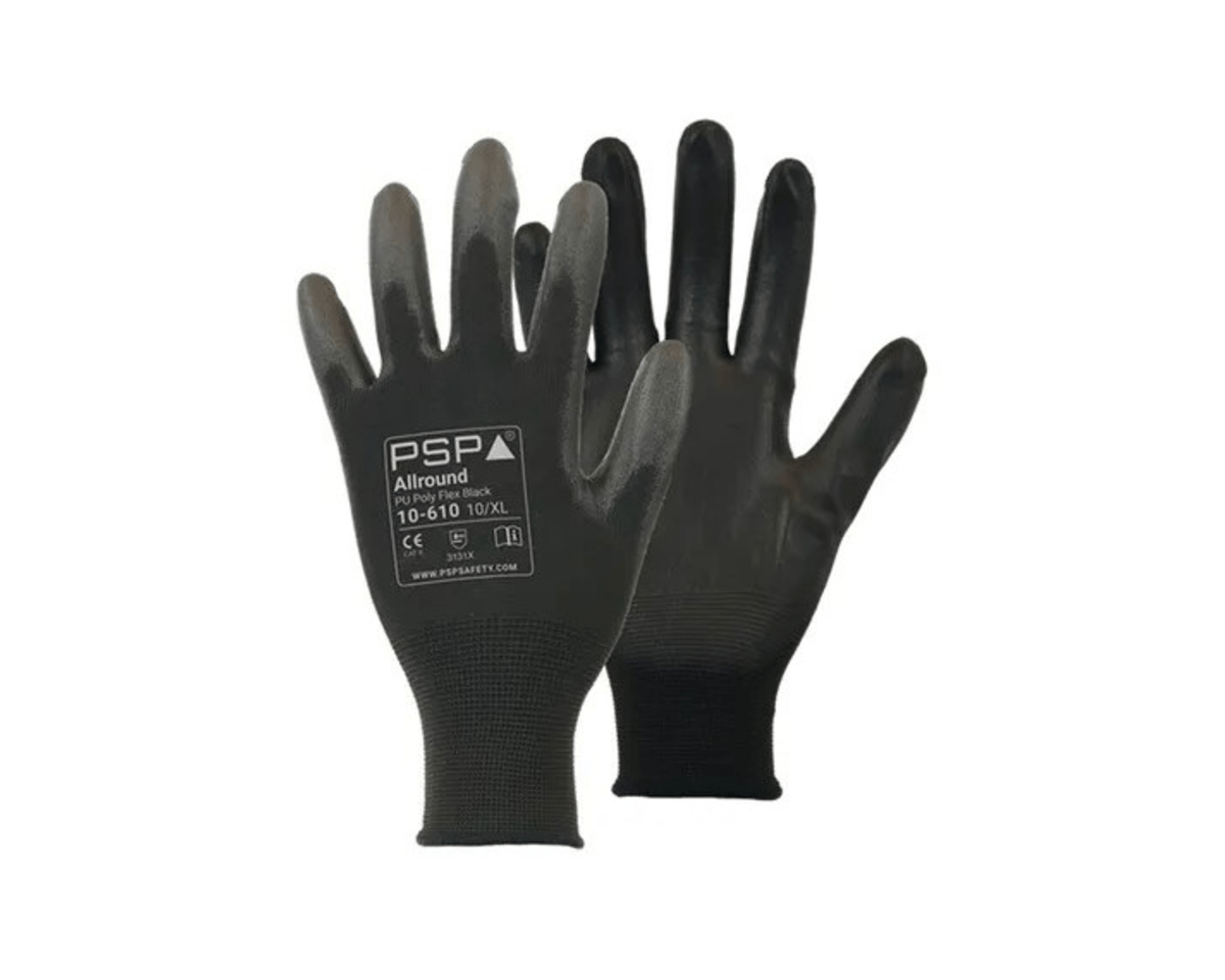 Psp 10-610 pu zwart werkhandschoen maat 9 l (12 paar)
