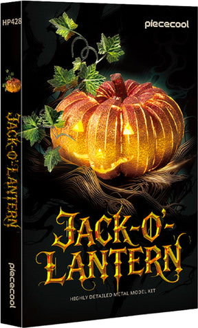 Geronimo games piececool - jack o'lantern - - hobby - metalen model - 3d puzzel - color - 69 stukjes