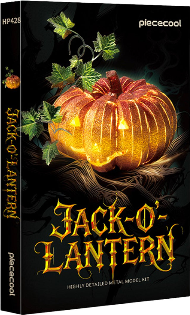 Geronimo games piececool - jack o'lantern - - hobby - metalen model - 3d puzzel - color - 69 stukjes