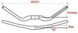 Satori Noirette Steering Bend 31,8mm matt svart 630mm (e-cykel)