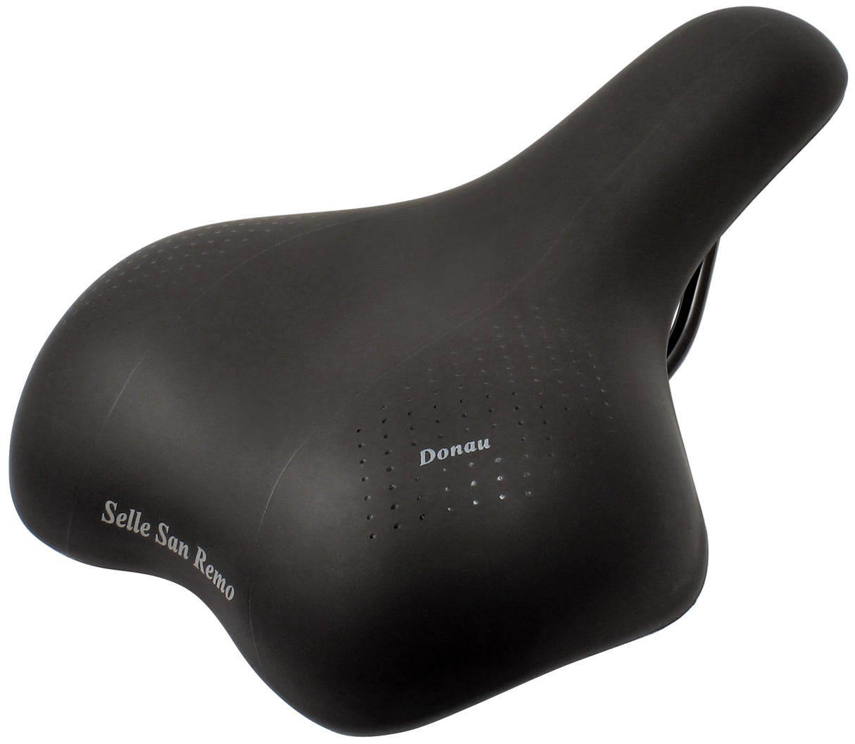 Selle san remo fietszadel san remo donau voor stads- trekkingfietsen zwart (werkplaatsverpakking)