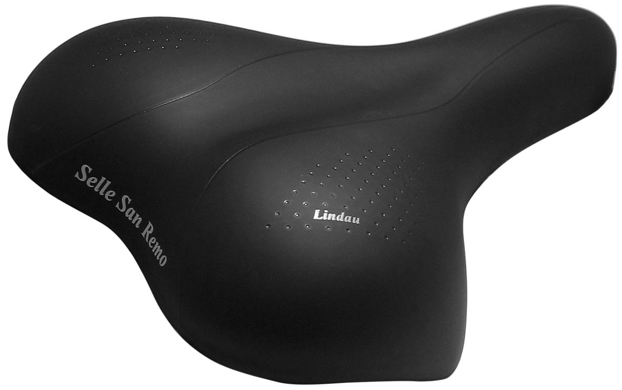 SELLE SAN REMO BICYCLE SADLE SAN REMO LINDA per bici da trekking di città nere (pacchetto sul posto di lavoro)