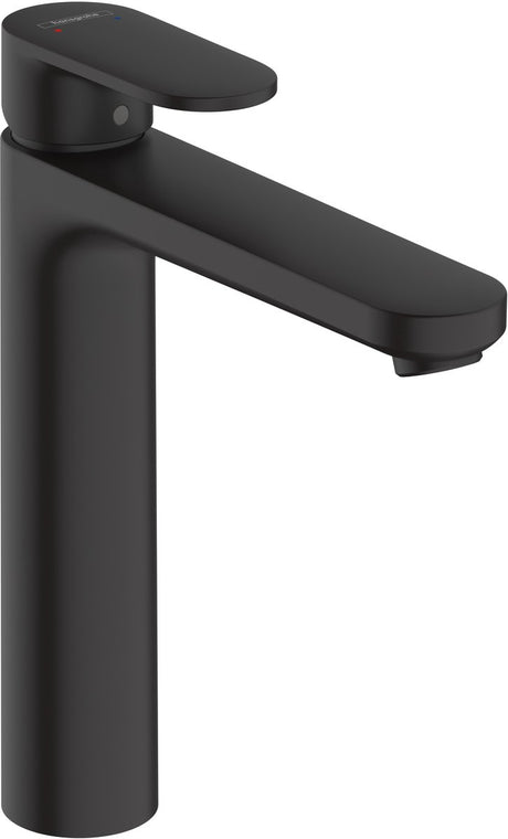 Hansgrohe vernis blend - wastafelmengkraan - ééngreeps bediening - met trekwaste - 190mm maat - mat zwart