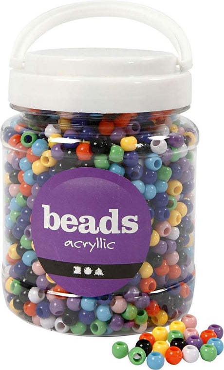 Creativ company pony kralen , d: 8 mm, kleuren assorti, 700 ml