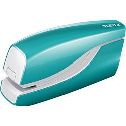 Leitz nexxt wow elektrische nietmachine voor contactloos nieten - op batterijen - niet tot 10 vel - ijsblauw